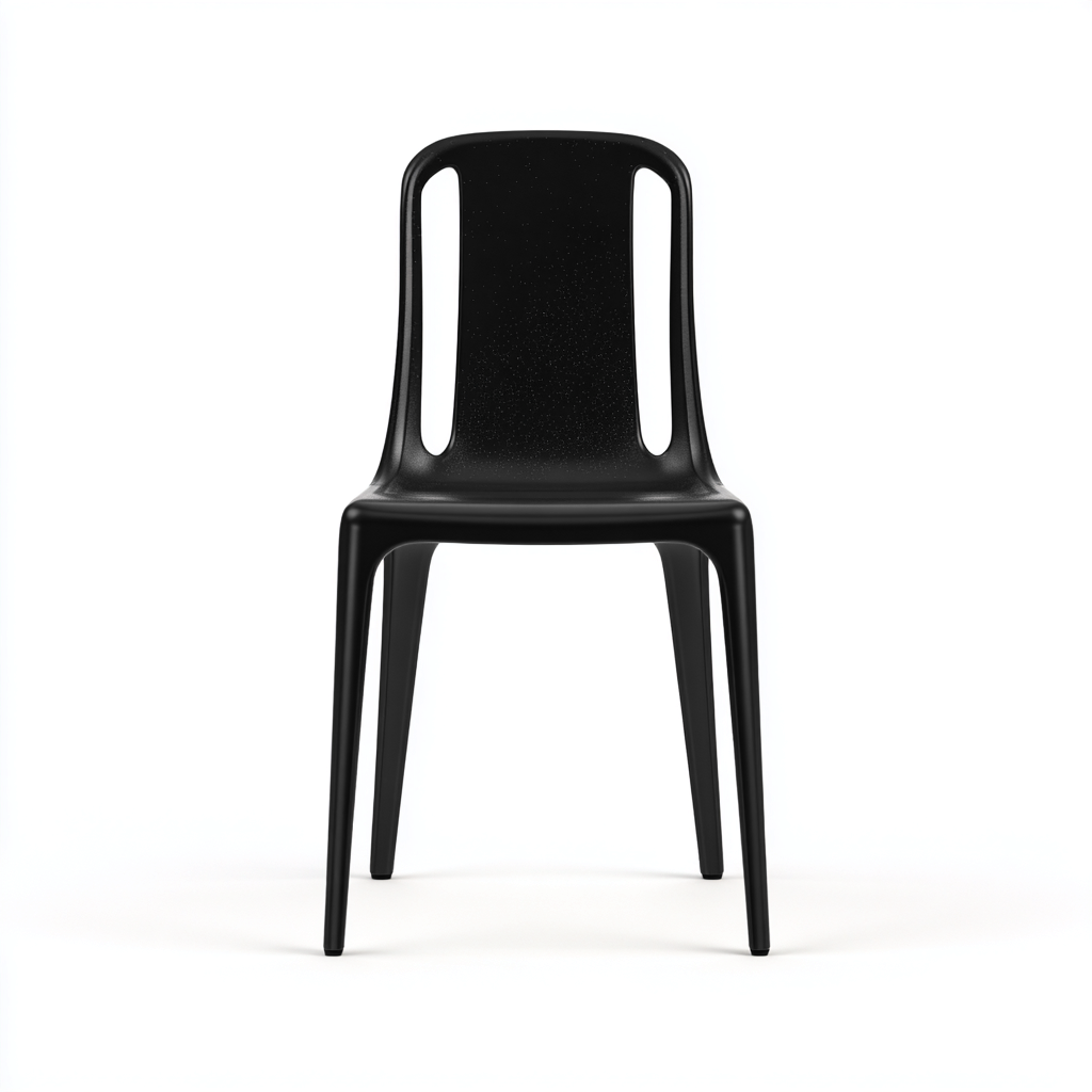 Silla de jardín-plástico-55x48x84 cm-negro-apto para jardín exterior-diseño moderno- Nestupden