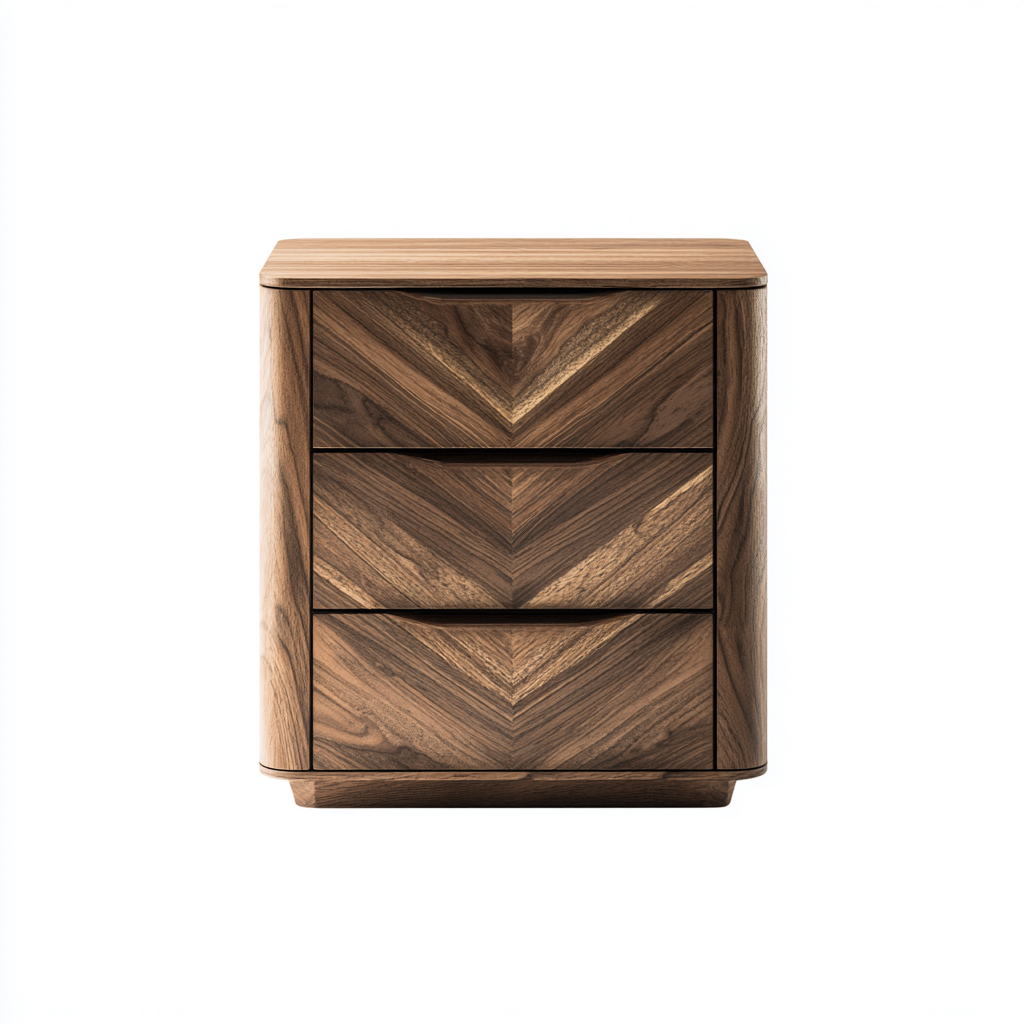 Mesita de noche madera 50x40x60 cm - marrón - diseño moderno - apta para dormitorio- Nestupden