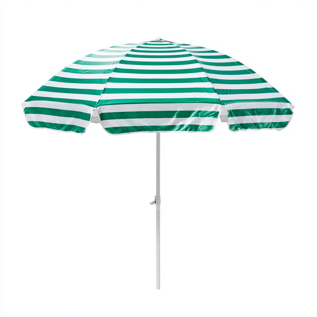 Sombrilla de jardín metal y tela 220x220x220 cm verde - blanco uso exterior - diseño funcional- Nestupden