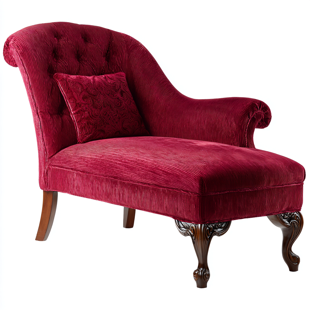 Sillón reclinable tapizado en tela 165x75x85 cm - rojo - diseño clásico apto para salón- Nestupden