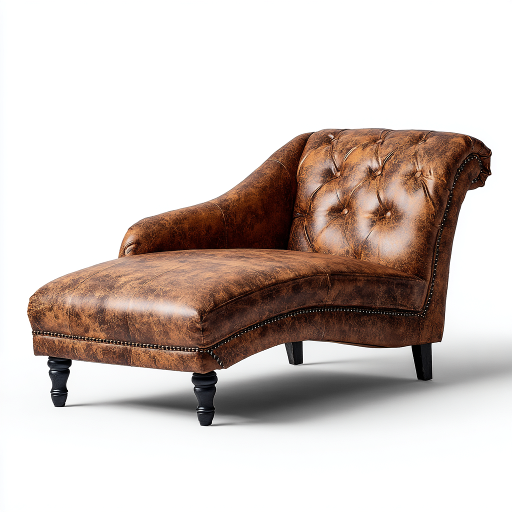 Sillón reclinable tapizado en piel sintética 165x75x85 cm - marrón - diseño clásico apto para salón- Nestupden