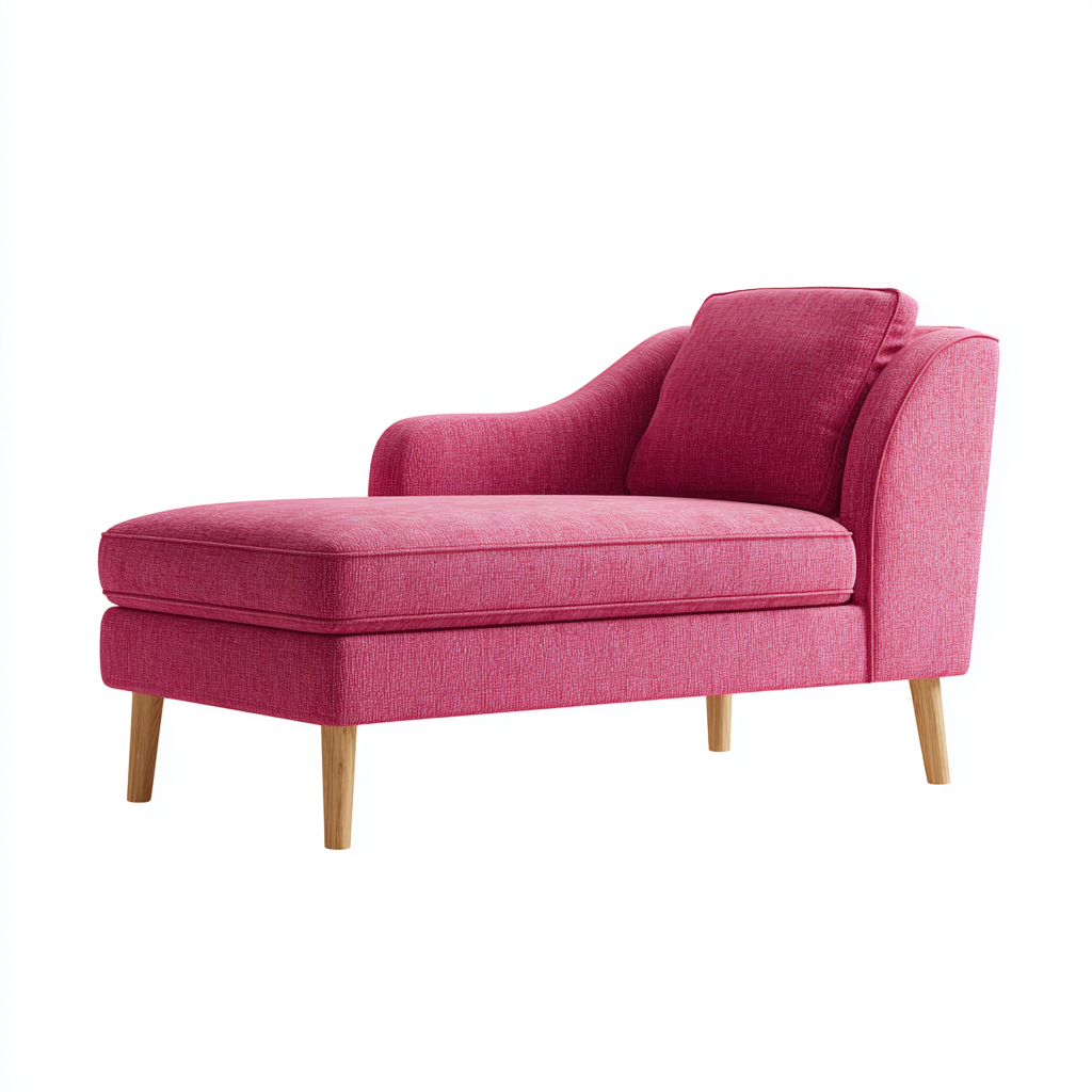 Sillón reclinable tapizado en tela 165x75x85 cm - rosa - diseño moderno apto para salón- Nestupden