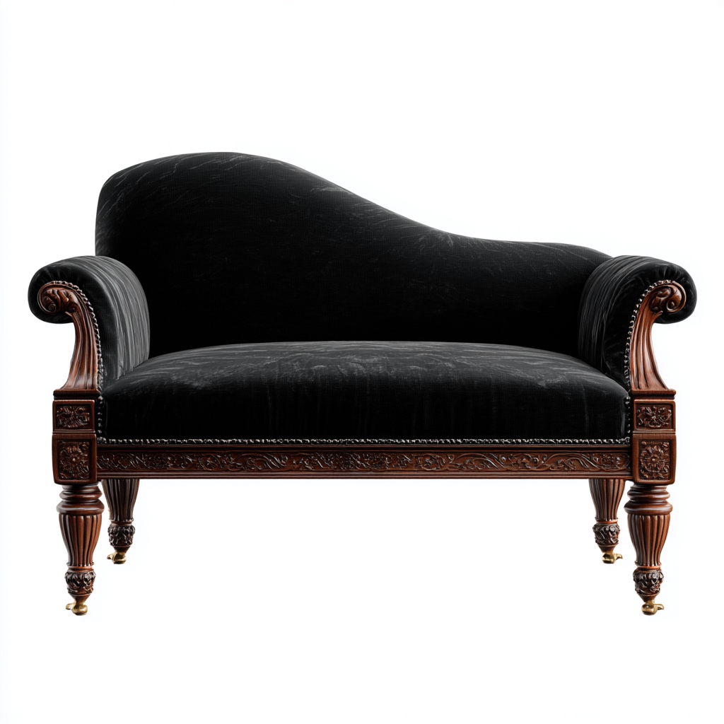 Sillón reclinable tapizado en terciopelo 170x75x95 cm - negro - diseño clásico apto para salón- Nestupden