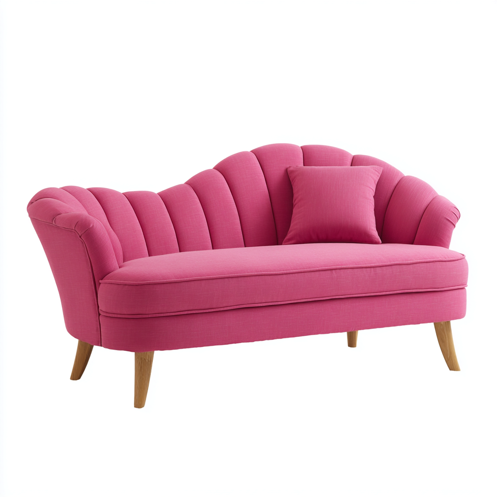 Sillón reclinable tela 176x82x92 cm - rosa - adecuado para salón - diseño clásico- Nestupden