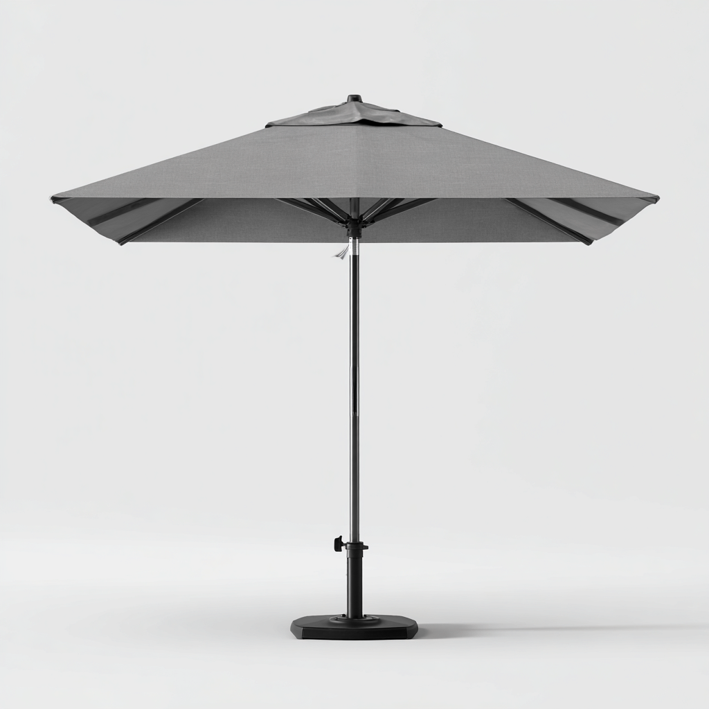 Sombrilla de jardín metal y tela 250x250x240 cm gris uso exterior - diseño funcional- Nestupden