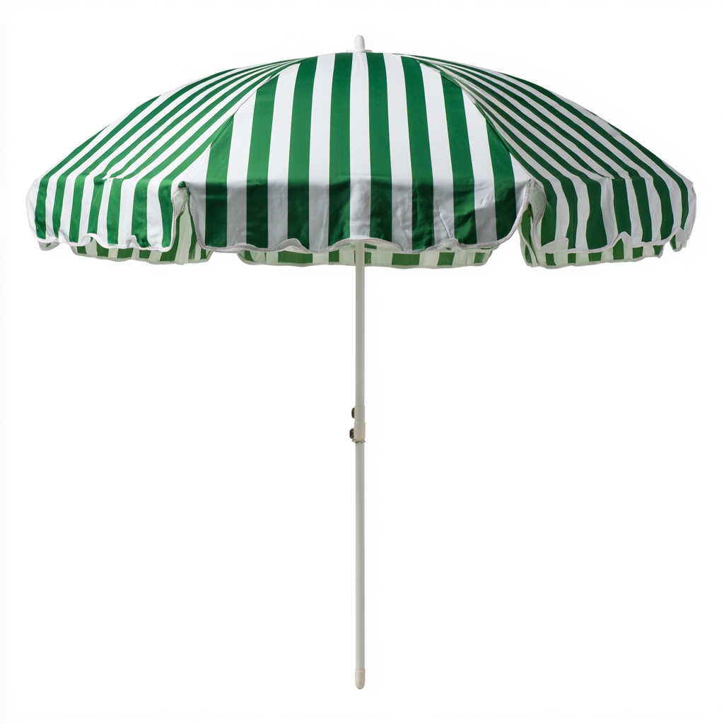 Sombrilla de jardín metal tela 200x200x220 cm verde - blanco para exterior diseño funcional- Nestupden