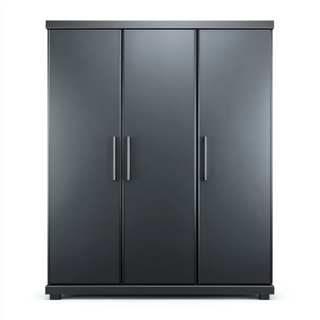 Armario madera 118x54x186 cm negro dormitorio diseño contemporáneo- Nestupden