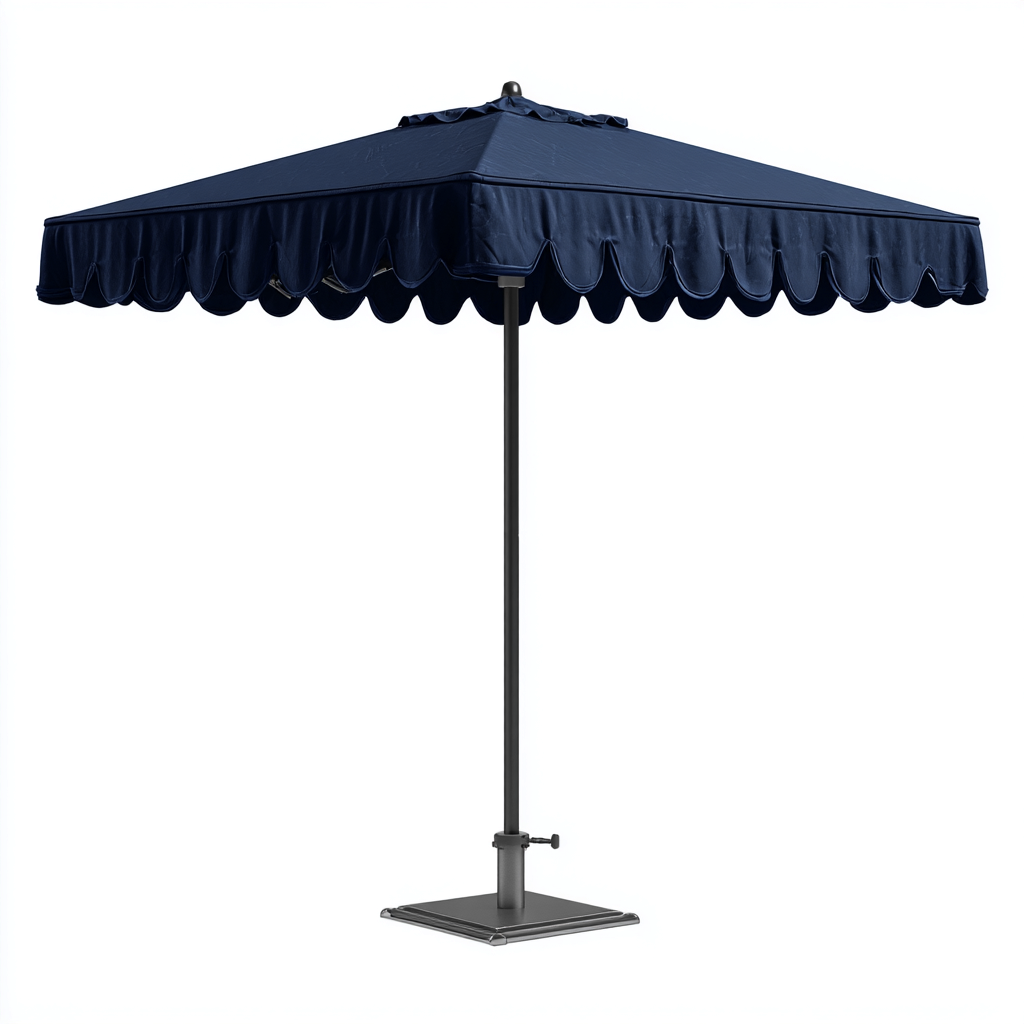 Sombrilla de jardín metal y tela 230x230x255 cm azul marino uso exterior - diseño funcional- Nestupden