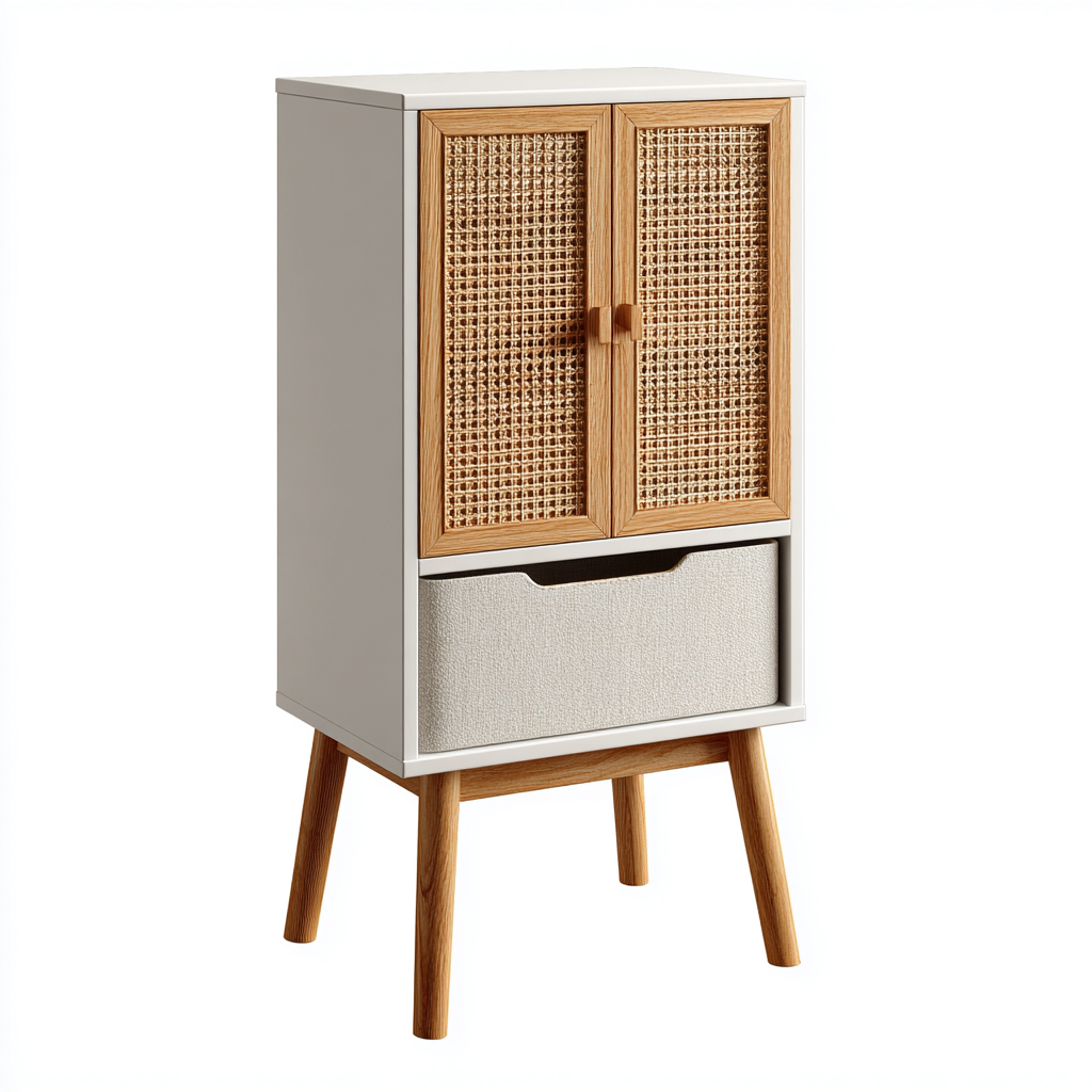 Zapatero MDF y madera 60x32x100 cm - blanco - madera - diseño moderno apto para recibidor para almacenamiento de calzado- Nestupden