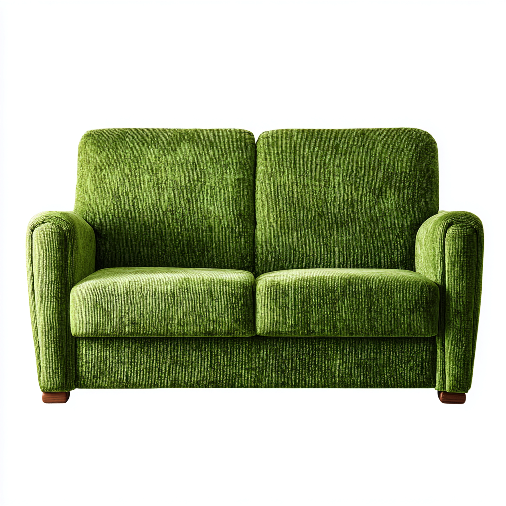 Sofá de 2 plazas tela 150x90x86 cm - verde - diseño contemporáneo para salón- Nestupden