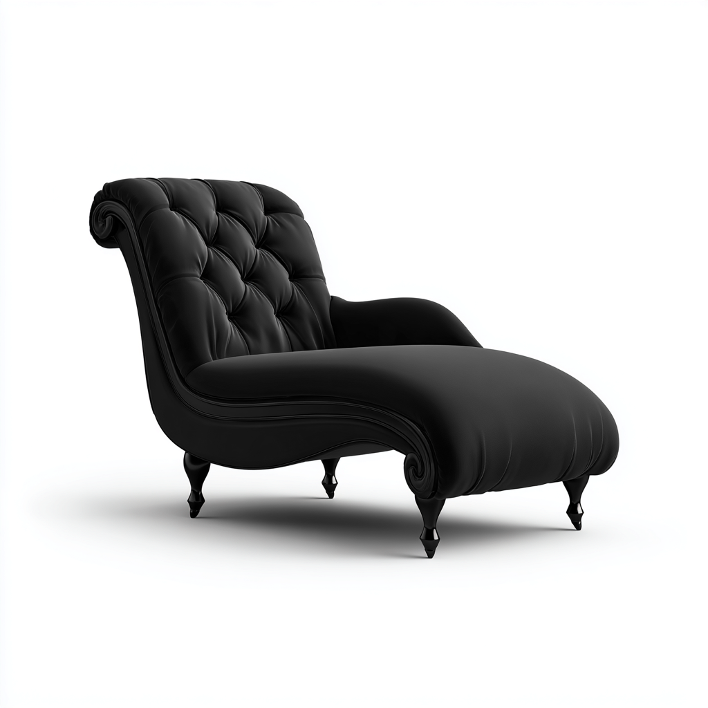 Sillón reclinable terciopelo 170x65x90 cm - negro - adecuado para salón - diseño clásico- Nestupden