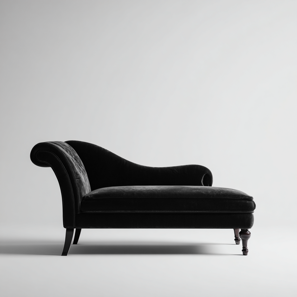 Sillón reclinable terciopelo 174x69x88 cm - negro - adecuado para salón - diseño clásico- Nestupden