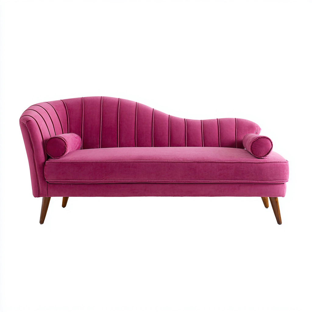 Sillón reclinable tapizado en terciopelo 170x75x85 cm - rosa - diseño moderno apto para salón- Nestupden