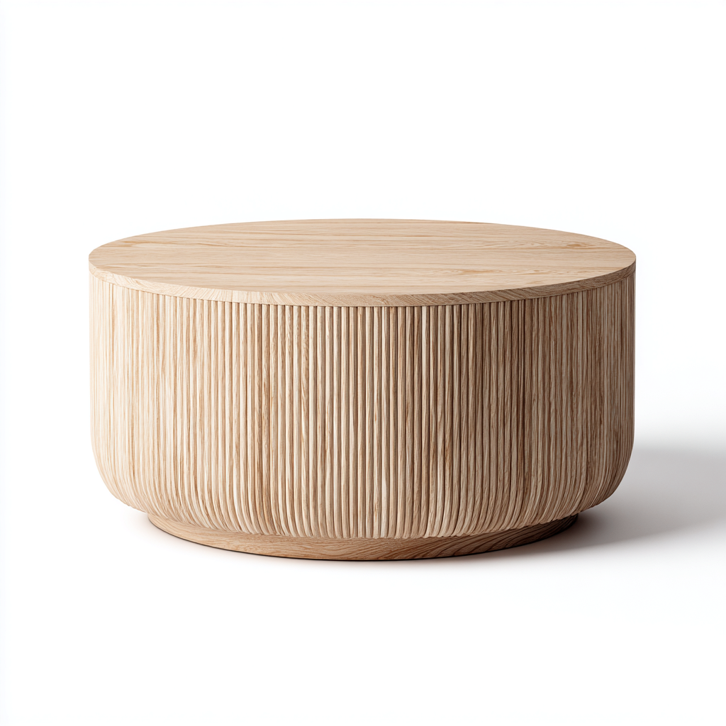 Mesa de jardín madera 88x88x40 cm - color madera claro - adecuado para jardín exterior - diseño moderno- Nestupden