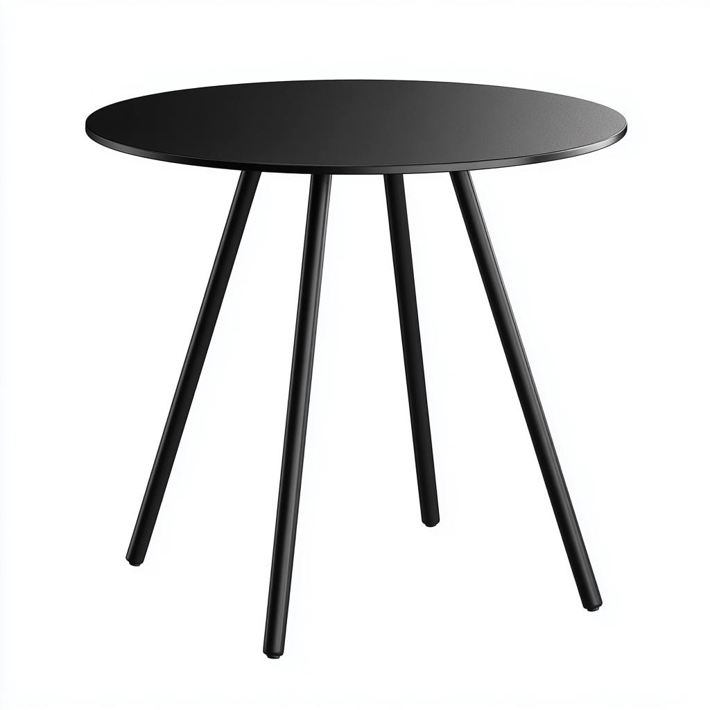 Mesa de jardín metal 60x60x70 cm - negro - adecuado para jardín exterior - diseño moderno- Nestupden