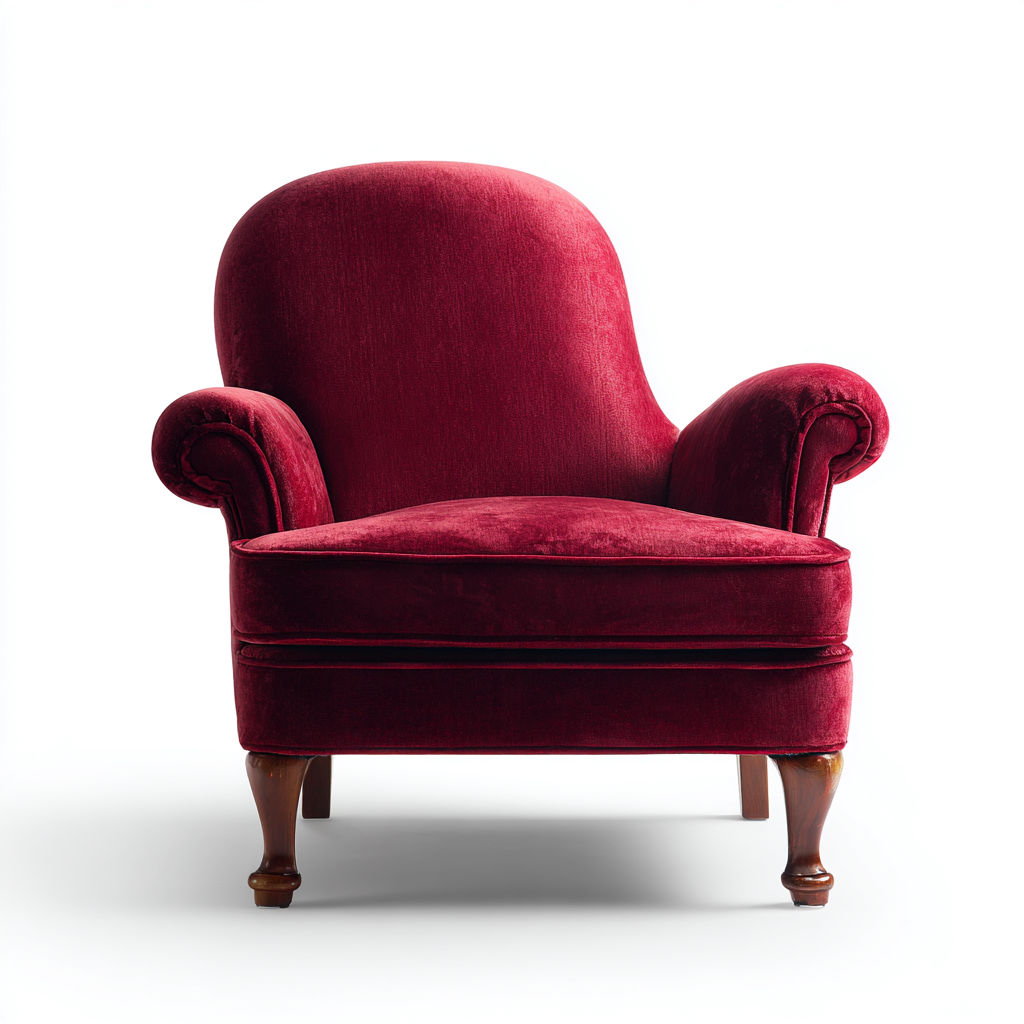 Sillón reclinable terciopelo 90x85x100 cm - rojo - adecuado para salón - diseño clásico- Nestupden