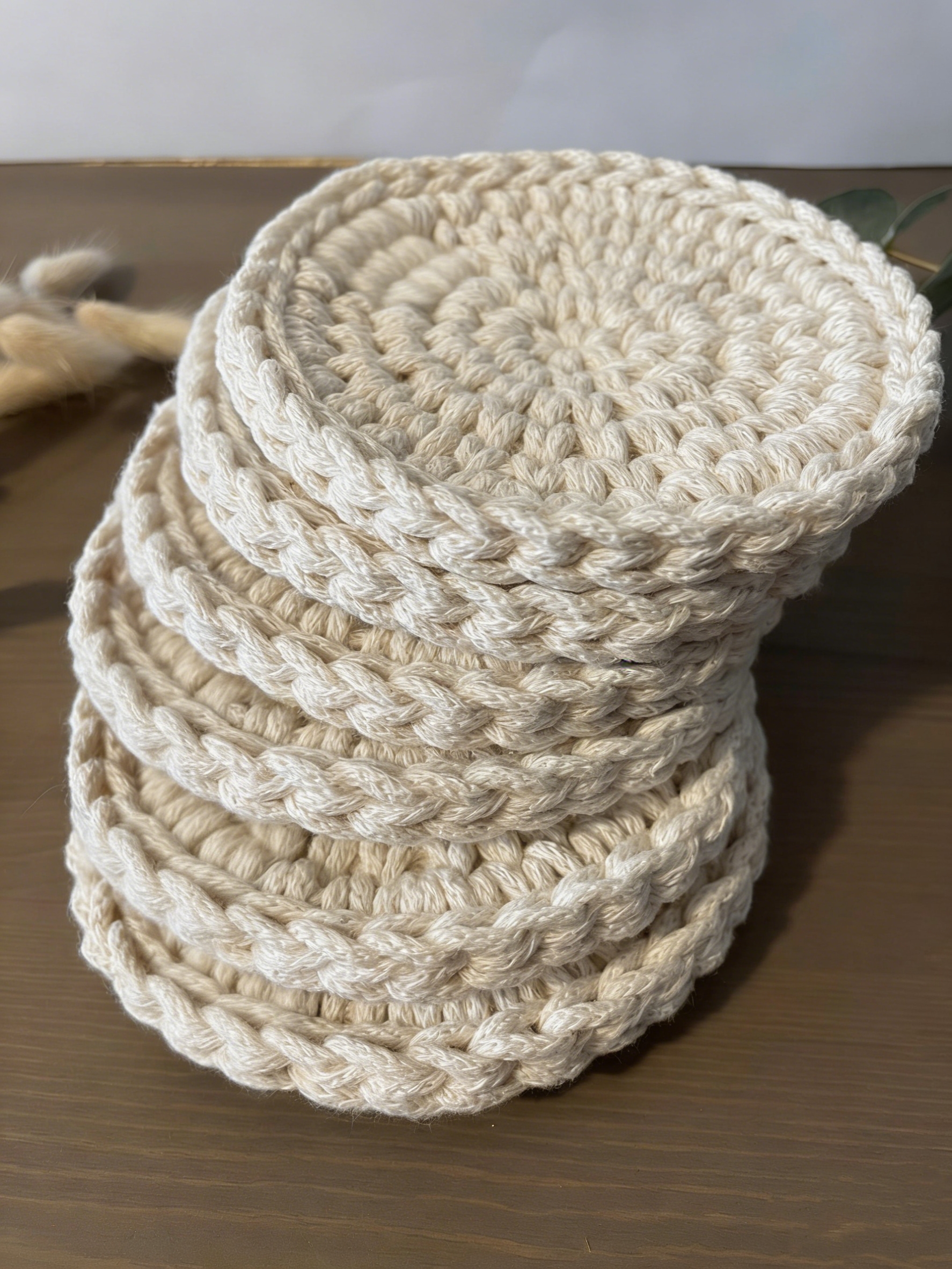 Ensemble de 6 sous-verres avec panier ovale au crochet