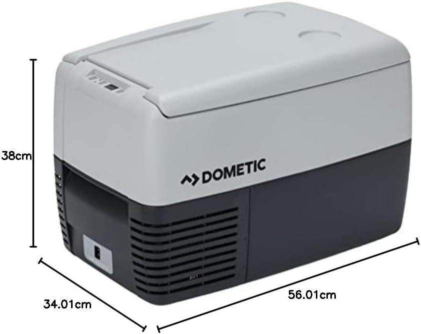 Dometic Compresseur électrique portable CoolFreeze CDF 36 Coolbox/Congélateur, 31 litres, 12/24 V pour voiture, camion ou bateau avec moniteur de batterie, gris