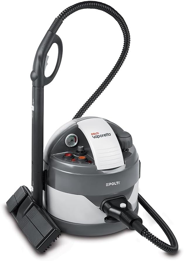 Polti Vaporetto Eco Pro 3.0, Nettoyeur à Vapeur avec Chaudière et Bouchon de Sécurité, Puissance de la Chaudière Max. 2000 W, Réservoir de 2 L, 9 Accessoires Inclus, Fabriqué en Italie, Gris