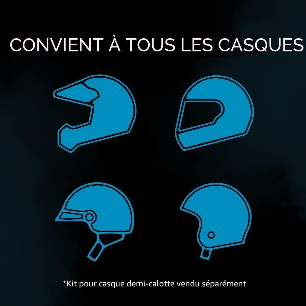 Cardo PACKTALK Edge Système de Communication Bluetooth pour Moto Intercom - Pack Double