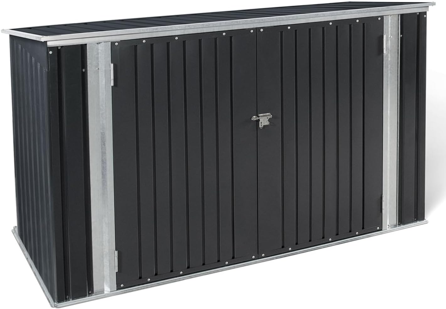 IDMarket - Abri de Jardin en métal verrouillable Multi-Rangement pour Stockage vélos, Outils, poubelles