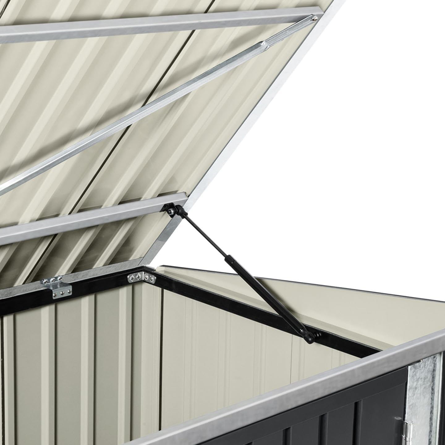 IDMarket - Abri de Jardin en métal verrouillable Multi-Rangement pour Stockage vélos, Outils, poubelles