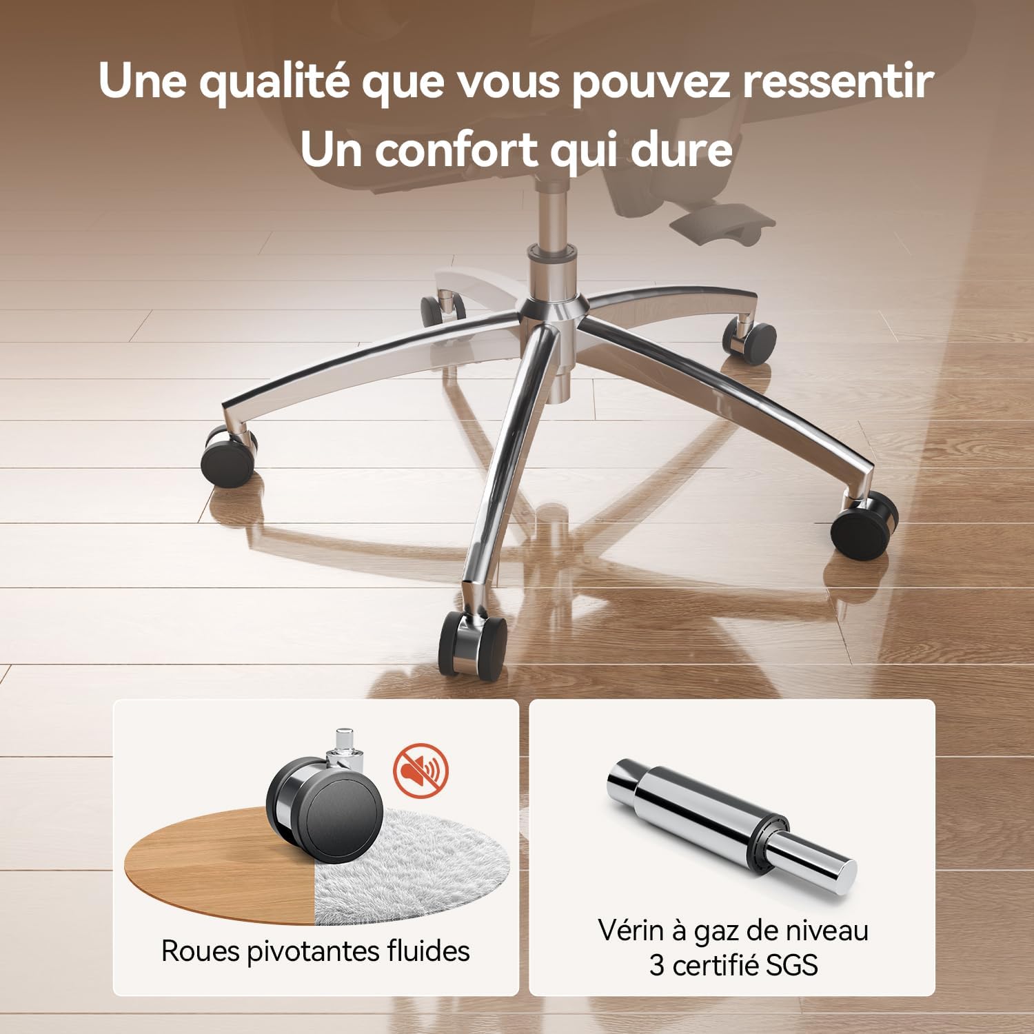 SIHOO Chaise de Bureau Ergonomique pour Ordinateur avec appuie-tête réglable, Dossier et accoudoirs en Maille Noir Mesh Chiar
