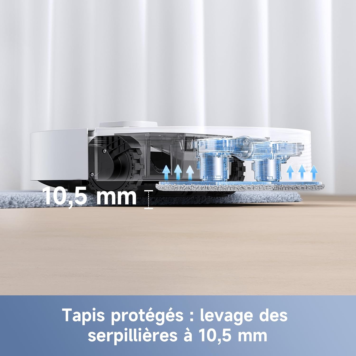 MOVA E30 Ultra Robot Aspirateur Laveur avec Vidage Automatique, Nettoyage Automatique des Serpillières, Technologie RoboSwing, Levage des Serpillières à 10,5 mm, Aspiration de 7 000 Pa