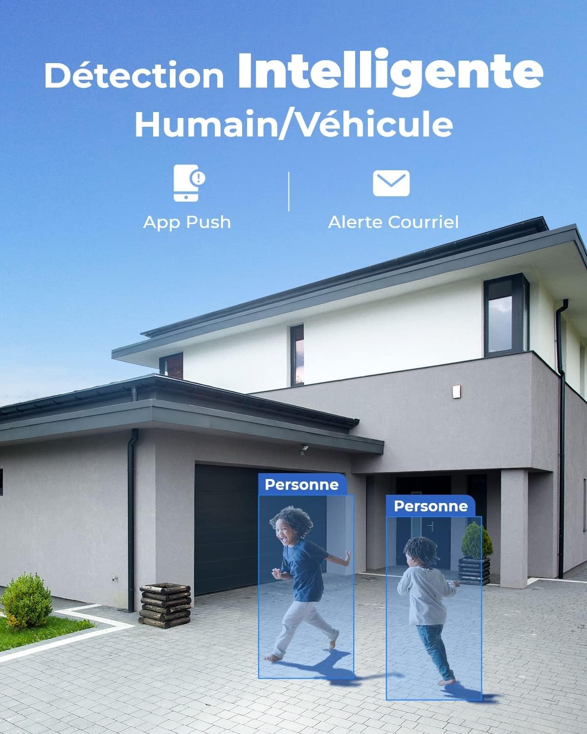 Reolink 4K Caméra de Surveillance Extérieure, Détection de Personne et Véhicule, Kit Vidéo Surveillance avec 8CH 2To NVR et Caméra IP PoE 4X 8MP, 30 Mètres Vision Nocturne avec Audio, RLK8-800B4