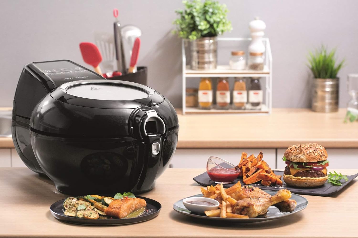 Tefal Friteuse à air chaud 2 en 1 ActiFry Genius XL YV9708 | 1500 watts | capacité : 1,7 kg | 9 programmes automatiques | technologie 2 en 1 | noir