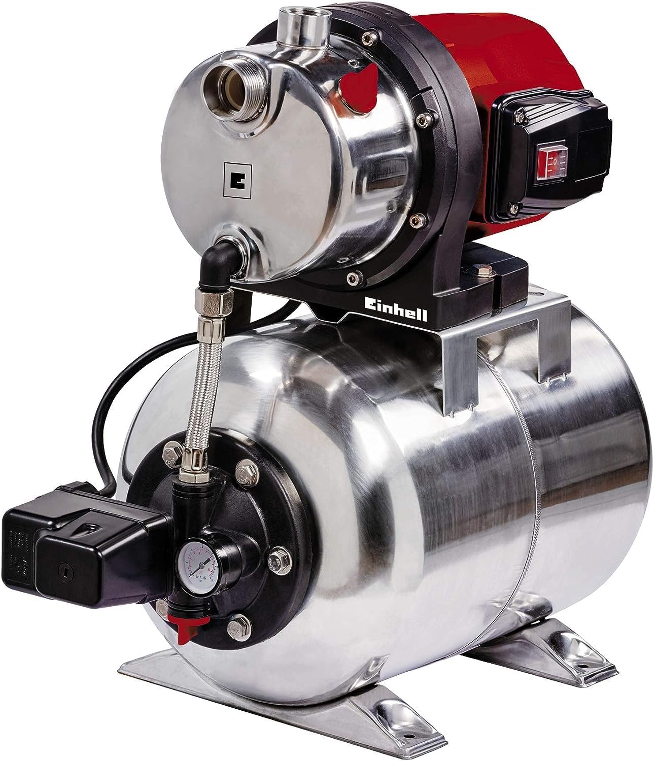 Einhell Groupe de surpression GC-WW 1250 NN (1200 W, Hauteur de refoulement 50 m, Hauteur d'aspiration 8 m, Pression 5 bar, Pression de démarrage max. 1,5 bar)
