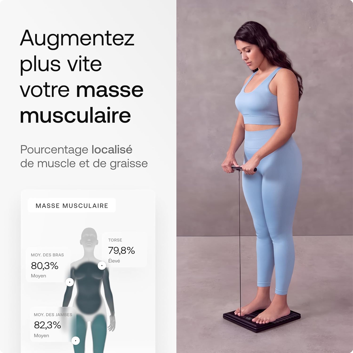 WITHINGS Body Scan - Balance WiFi connectée pour améliorer votre santé, balance personnelle BIA, analyse de la composition corporelle, graisse corporelle, masse musculaire, pourcentage d'eau