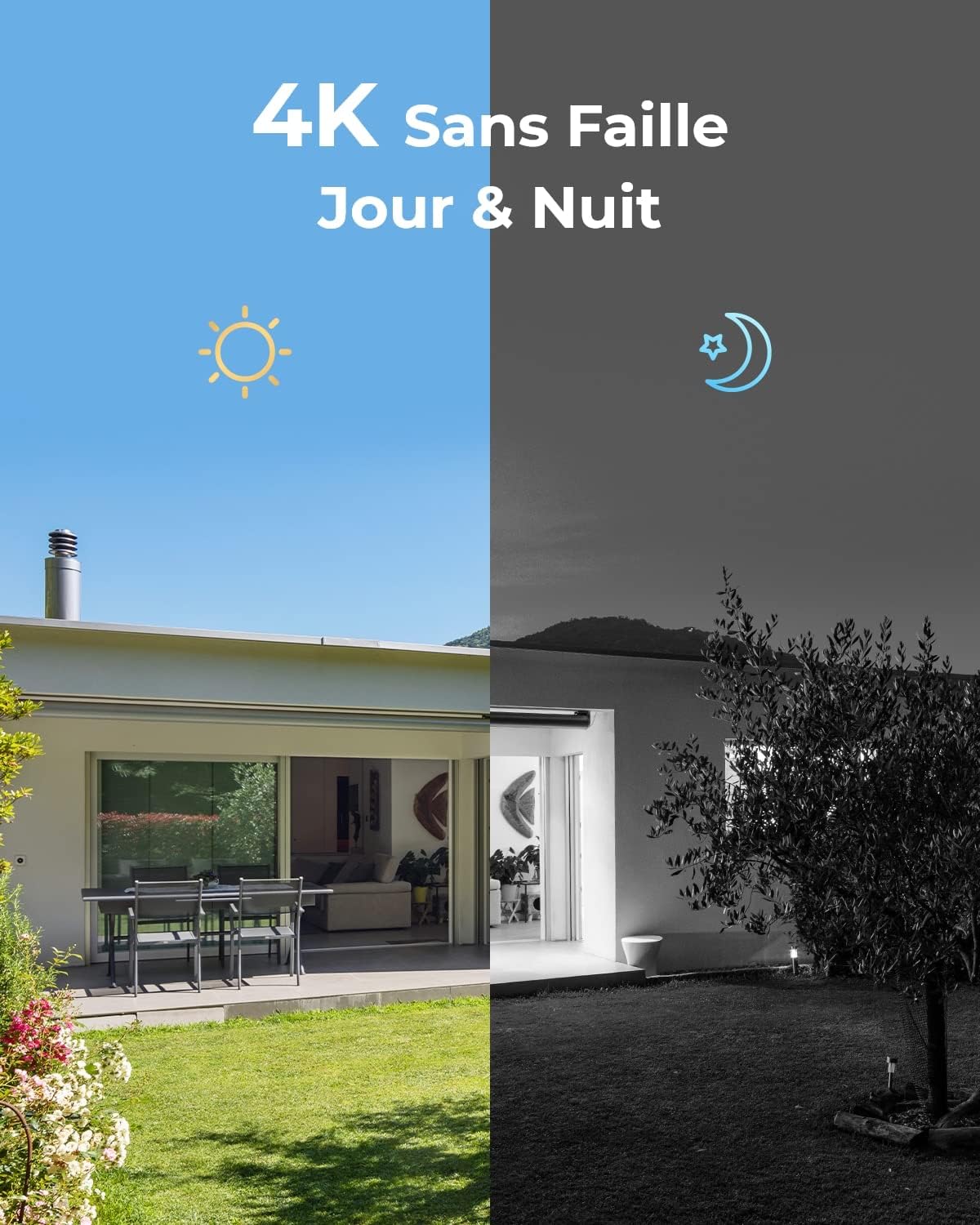 Reolink 4K Caméra de Surveillance Extérieure, Détection de Personne et Véhicule, Kit Vidéo Surveillance avec 8CH 2To NVR et Caméra IP PoE 4X 8MP, 30 Mètres Vision Nocturne avec Audio, RLK8-800B4