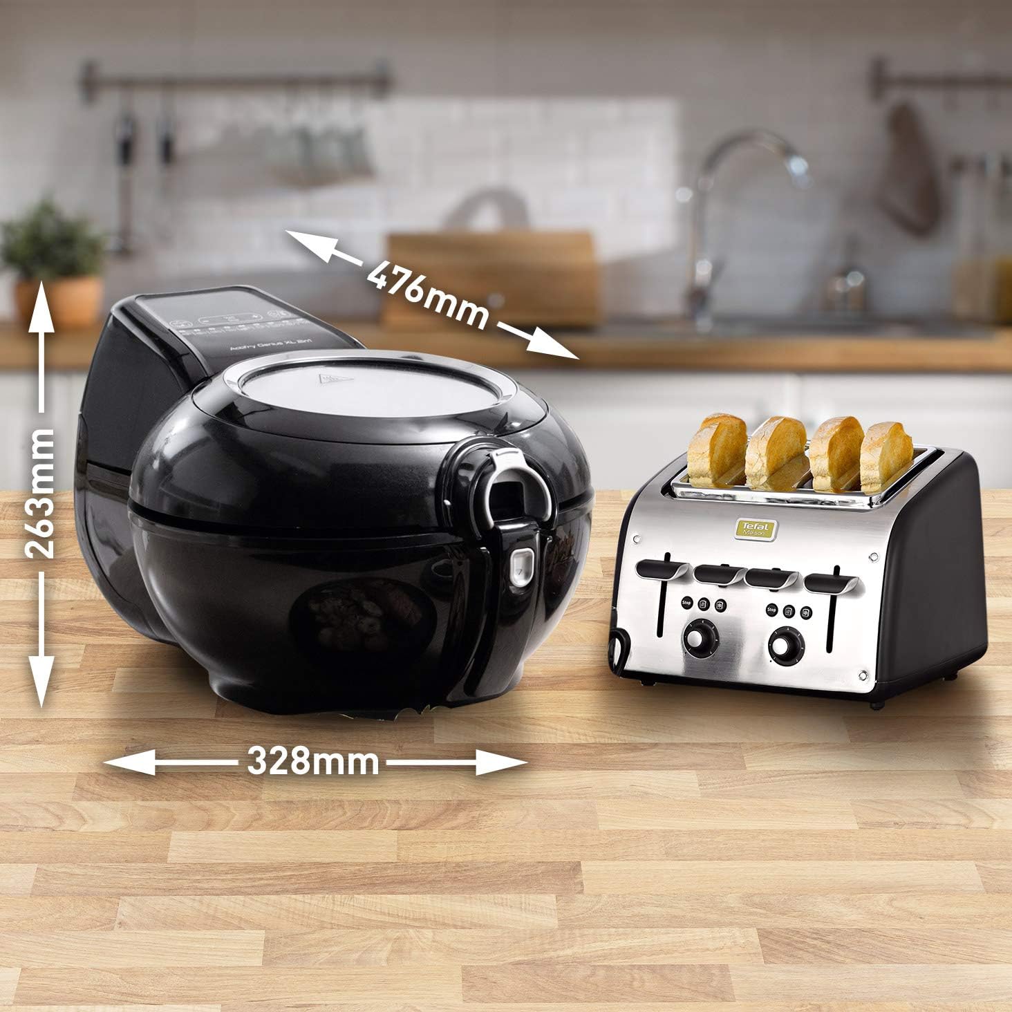 Tefal Friteuse à air chaud 2 en 1 ActiFry Genius XL YV9708 | 1500 watts | capacité : 1,7 kg | 9 programmes automatiques | technologie 2 en 1 | noir