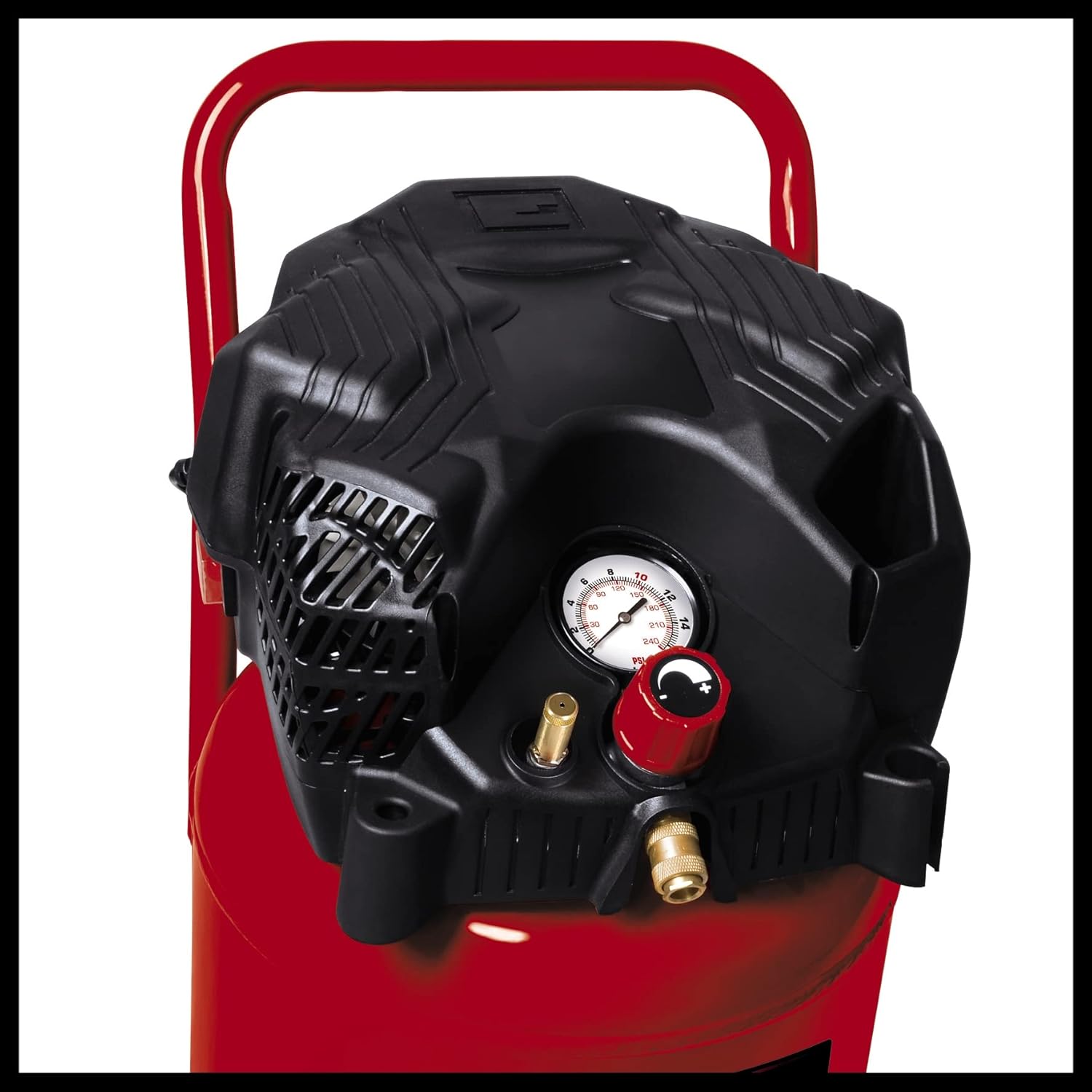 Einhell Compresseur à air vertical TH-AC 240/50/10 OF (1500W, Cuve de 50 L, Pression 10bar, Débit d'aspiration 240l/min, Moteur sans huile, Réducteur de pression)
