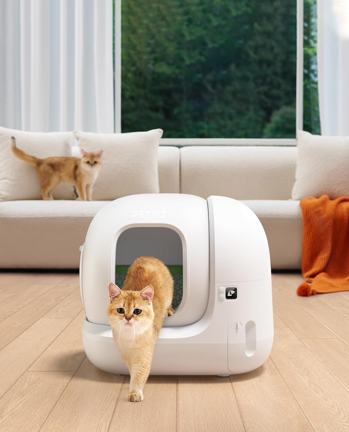 PETKIT Pura Max 2 Litiere Chat Autonettoyante, Bac à Litter Automatic Amélioré, Anti-fuites/Pincement/Odeur, xSecure, Contrôle APP, Capacité 76L pour Plusieurs Chats