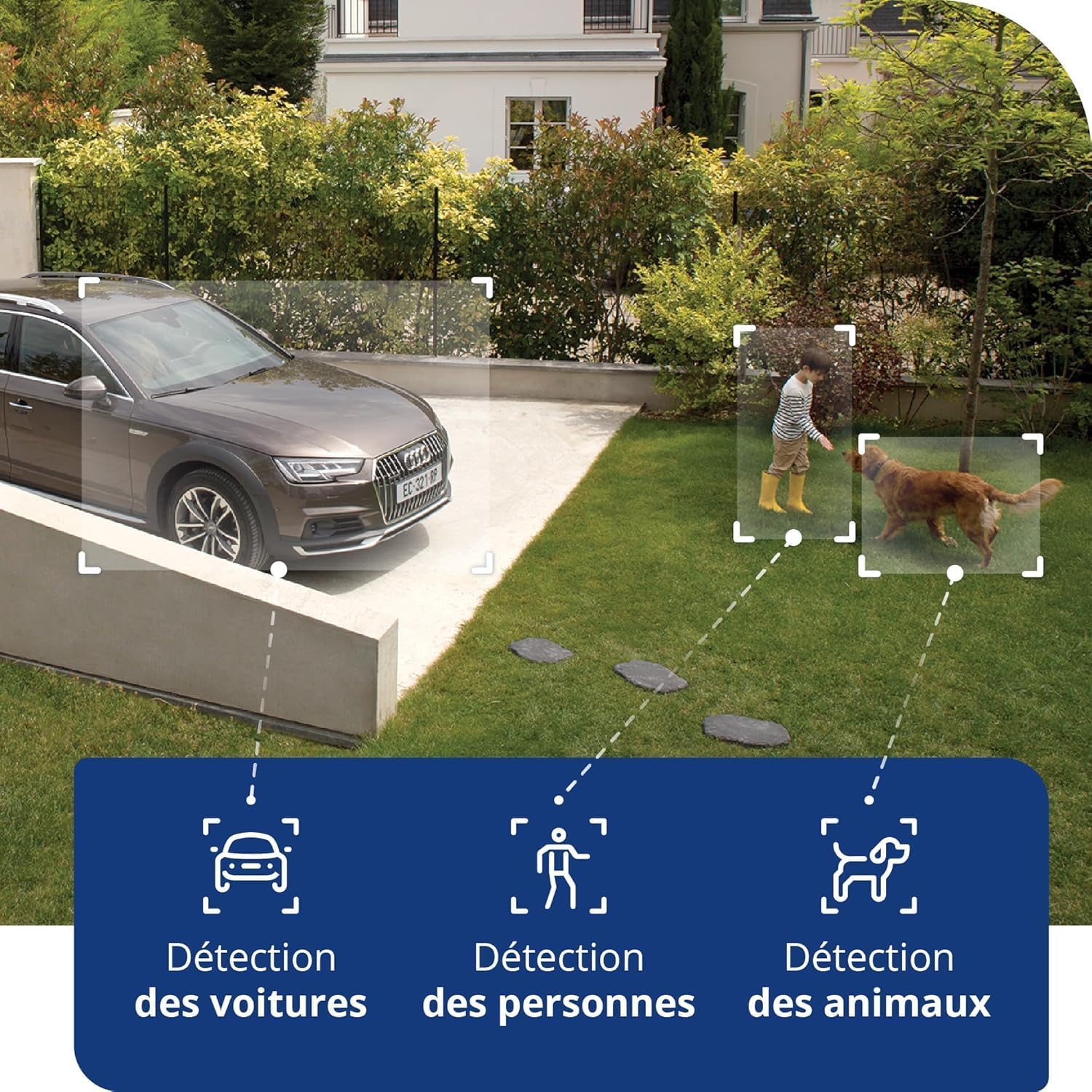 Netatmo Pack 2 Caméras Extérieures, Éclairage Intégré, Détection de Personnes, 1920p, Wi-FI, Voitures et Animaux, Aluminium Noir, NBU-2-NOC-AMZ