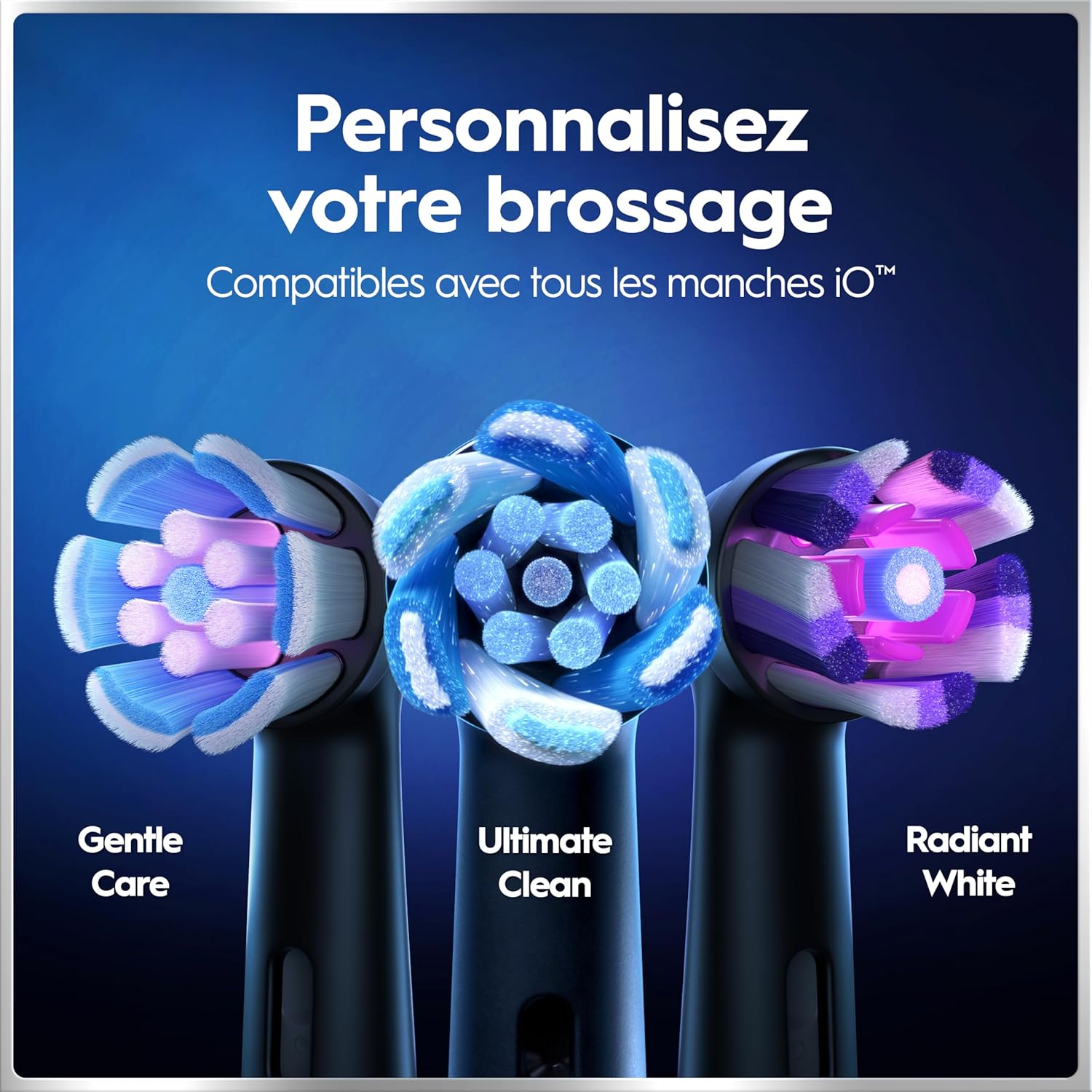 Oral-B Brosse A Dents Electrique iO 6 Noire, 5 Modes De Brossage Dont Blancheur Et Soin Des Gencives, Capteur De Pression, Ecran Interactif, 2 Brossettes De Rechange Oral B, Etui De Voyage