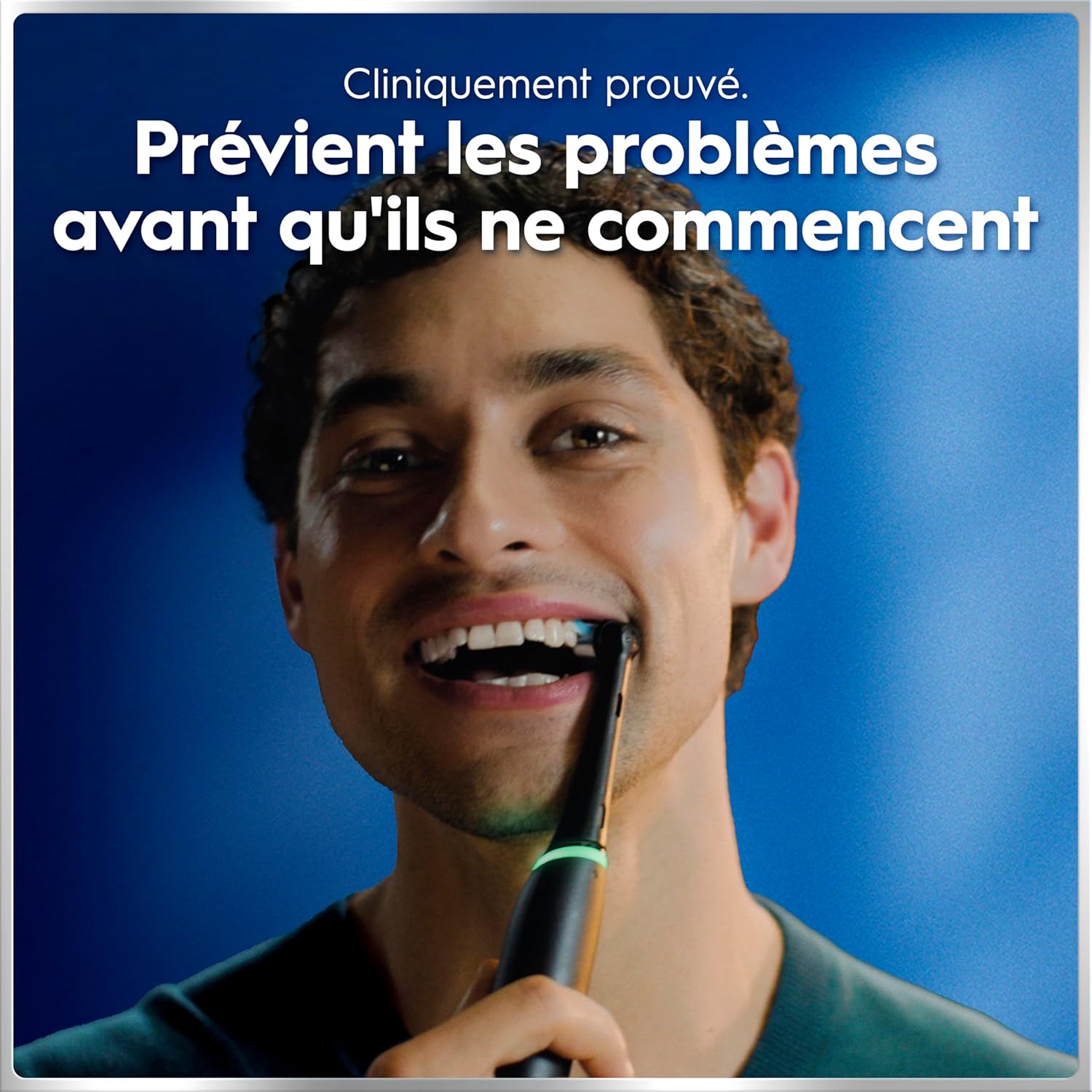Oral-B Brosse A Dents Electrique iO 6 Noire, 5 Modes De Brossage Dont Blancheur Et Soin Des Gencives, Capteur De Pression, Ecran Interactif, 2 Brossettes De Rechange Oral B, Etui De Voyage