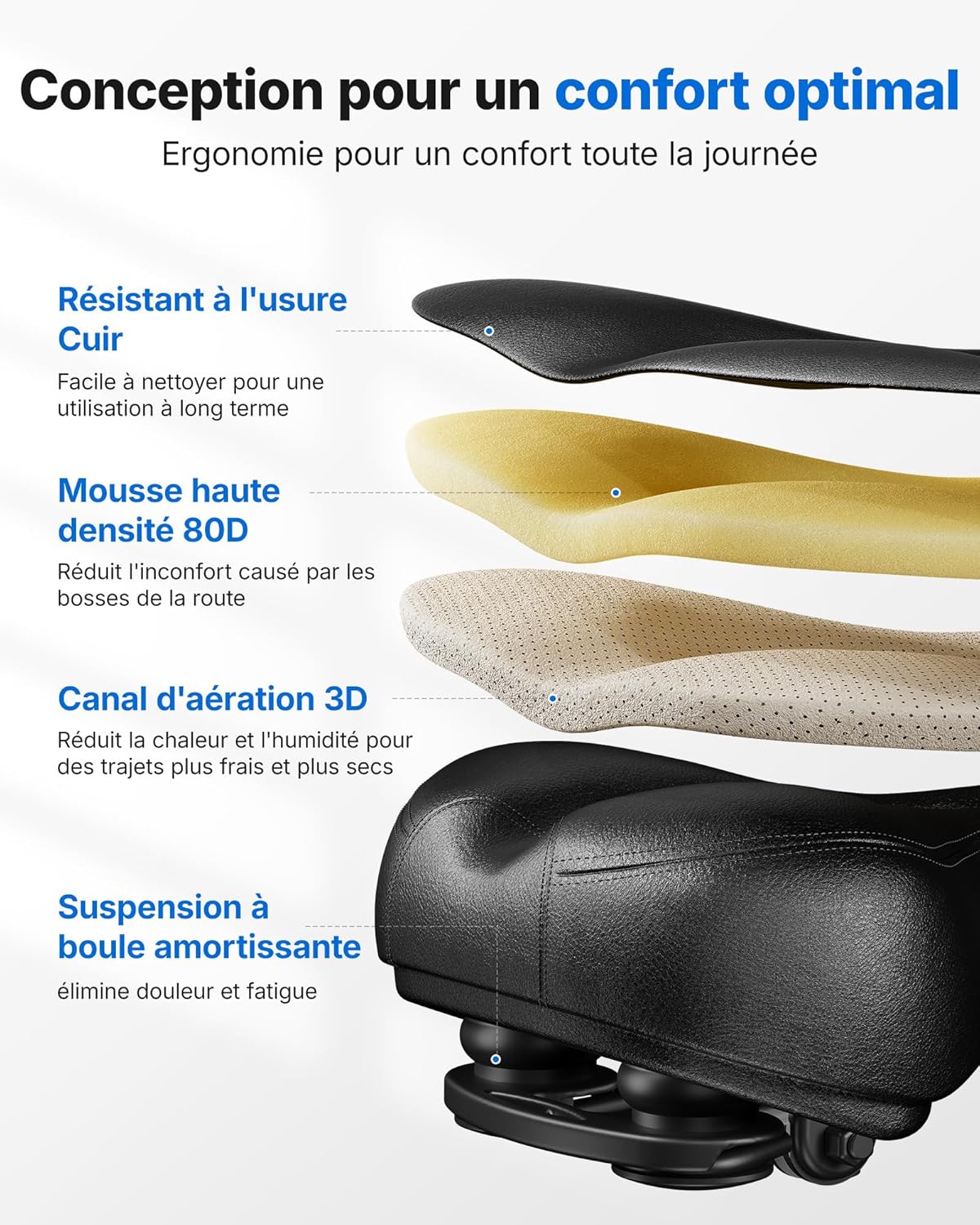 MERACH Vélo d'Appartement pour la Maison - Vélo de Fitness d'Intérieur Silencieux avec Résistance Réglable, Écran LCD, Siège Confortable, pour Entraînement Cardio, App Exclusive, Capacité Max 136KG