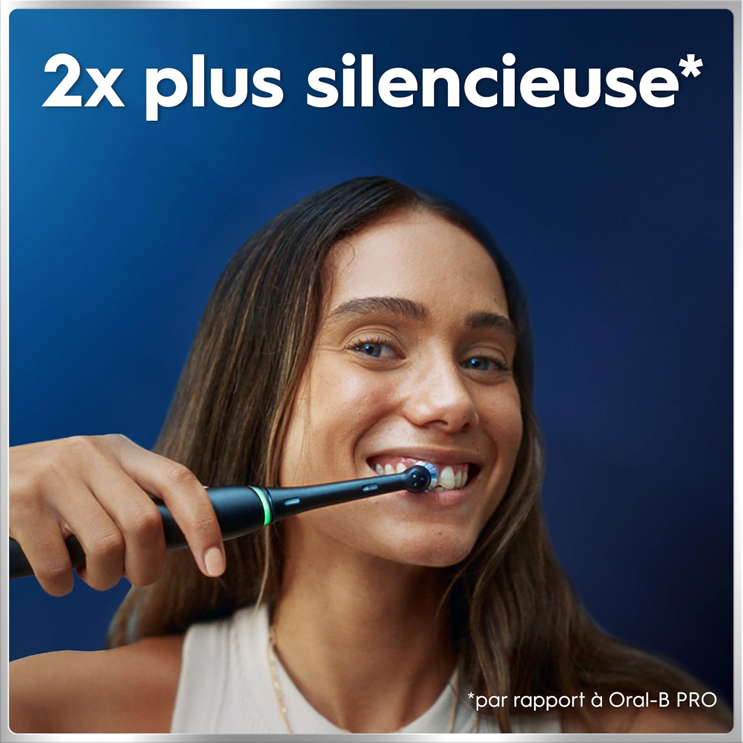 Oral-B Brosse A Dents Electrique iO 6 Noire, 5 Modes De Brossage Dont Blancheur Et Soin Des Gencives, Capteur De Pression, Ecran Interactif, 2 Brossettes De Rechange Oral B, Etui De Voyage