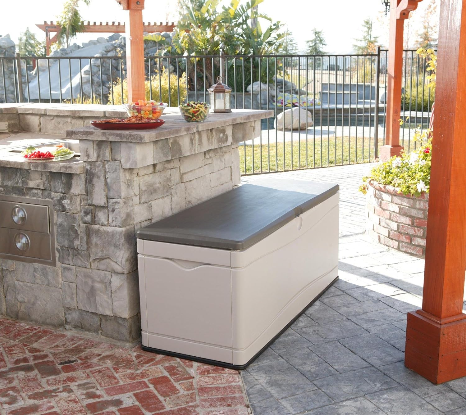 LIFETIME Coffre de Rangement extérieur Tan 152,4 x 61 x 67,3 cm