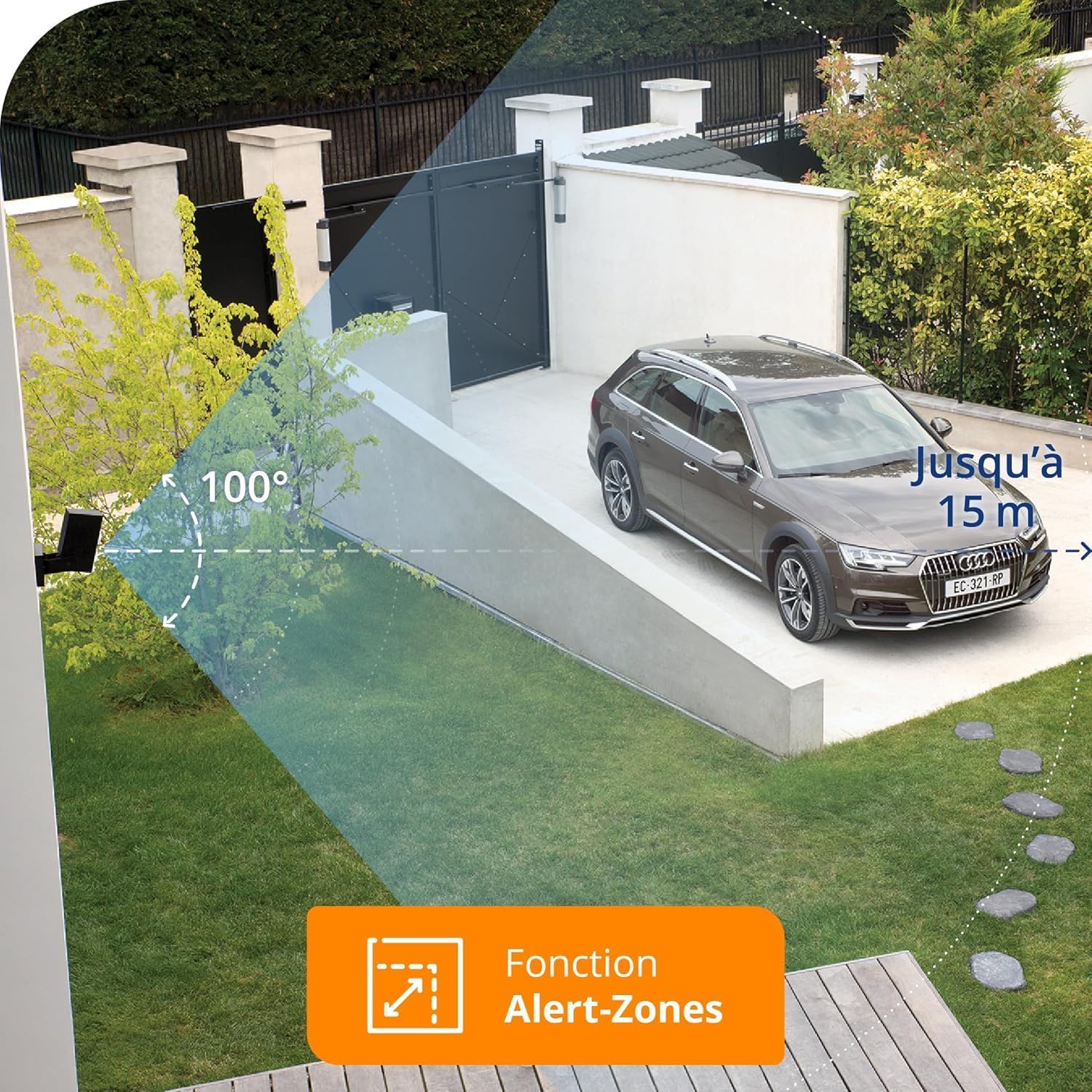 Netatmo Pack 2 Caméras Extérieures, Éclairage Intégré, Détection de Personnes, 1920p, Wi-FI, Voitures et Animaux, Aluminium Noir, NBU-2-NOC-AMZ