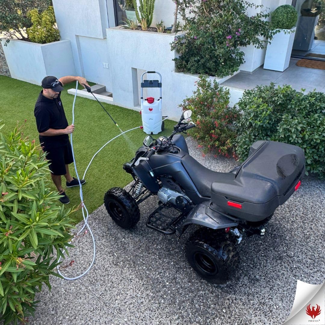 PHOENIX - Pro Sprayer Evo Pulvérisateur Électrique 35L - 1 Batterie Lithium 18V - Portée 10m - Autonomie 3h - Idéal pour Démoussage, Nettoyage et Entretien Extérieur - Pulvérisateur Toiture