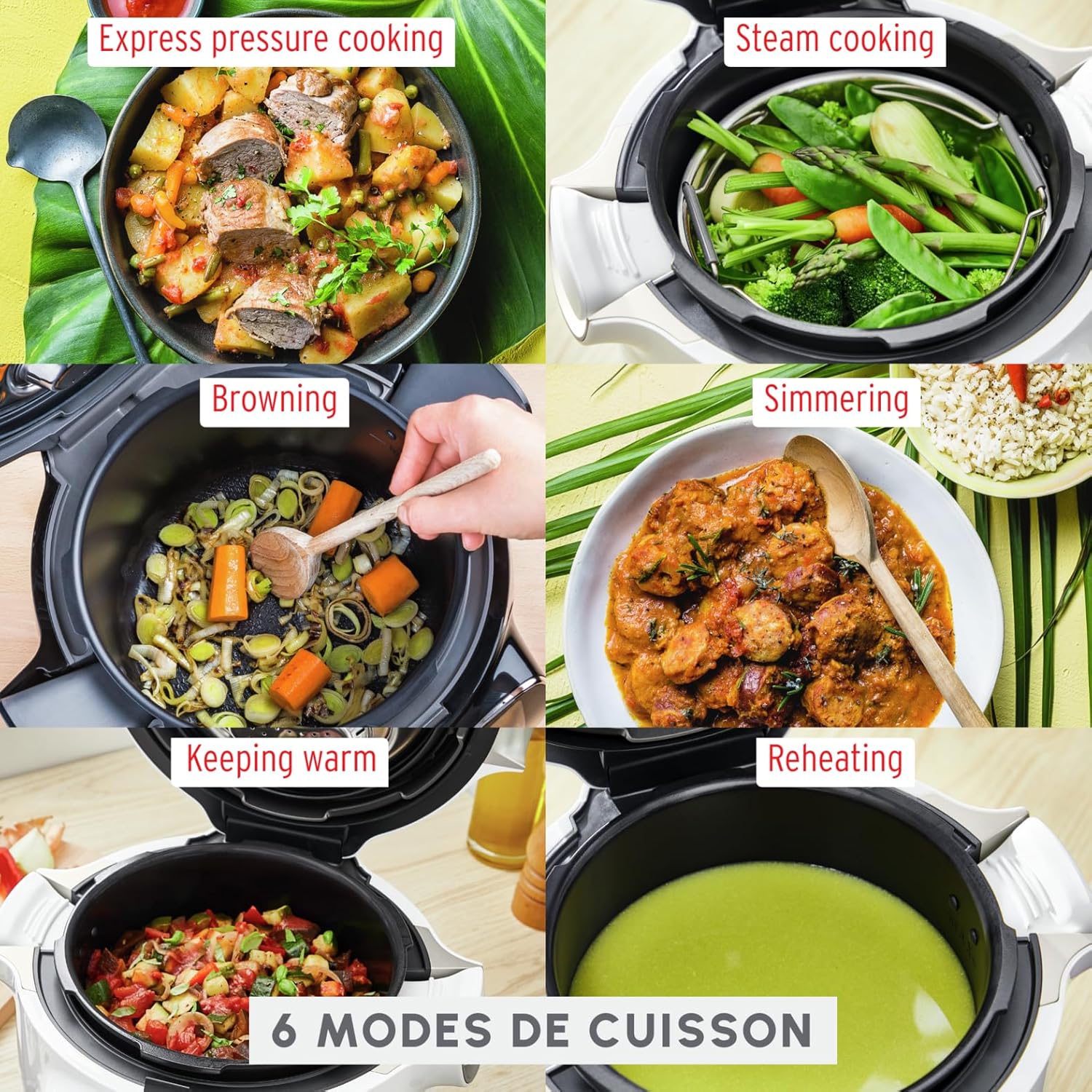 Moulinex Cookeo Mini Multicuiseur intelligent haute pression, 3 L, 2 personnes, 150 recettes intégrées, Cuisson sans surveillance, Guide pas à pas, Compact, Application Moulinex CE880410