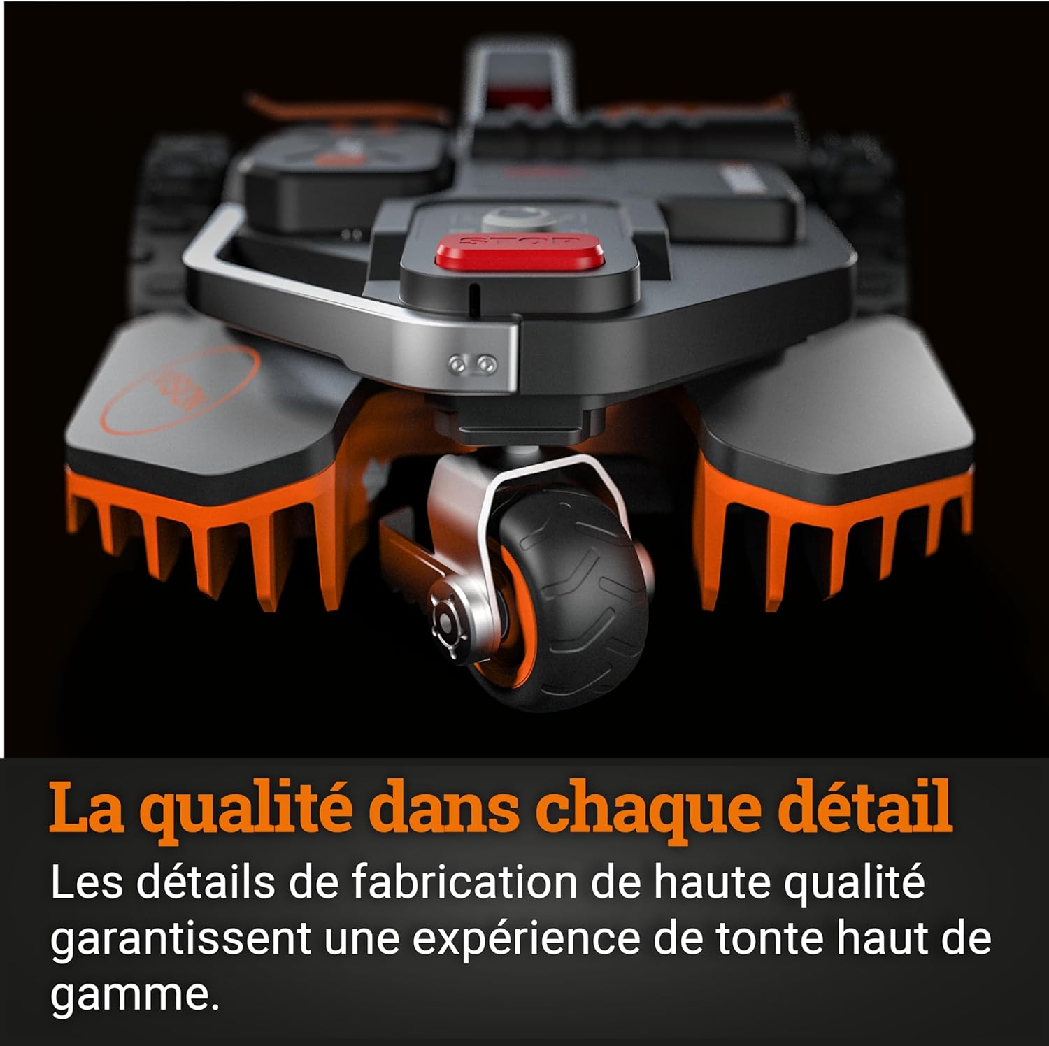 WORX LANDROID Vision WR205E, Robot Tondeuse sans Fil périphérique 500 m² Surf.Max 600 m², Installation en 30 Min, Caméra 4K + IA Adaptative, évite Tous Les Obstacles, Coupe des Bordures, Multizone