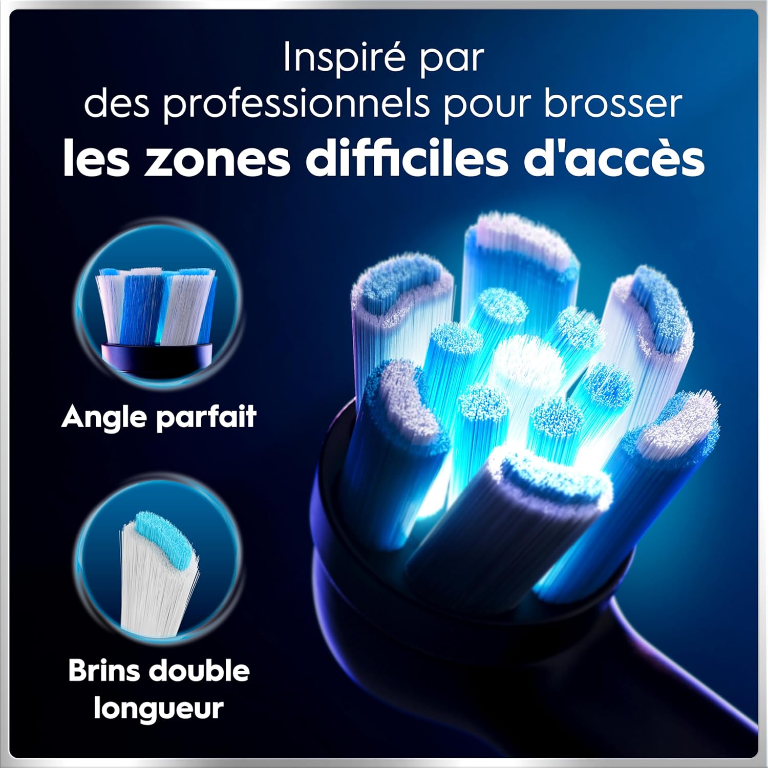 Oral-B Brosse A Dents Electrique iO 6 Noire, 5 Modes De Brossage Dont Blancheur Et Soin Des Gencives, Capteur De Pression, Ecran Interactif, 2 Brossettes De Rechange Oral B, Etui De Voyage