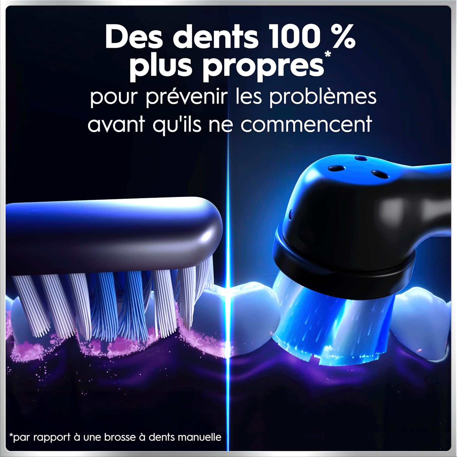 Oral-B Brosse A Dents Electrique iO 6 Noire, 5 Modes De Brossage Dont Blancheur Et Soin Des Gencives, Capteur De Pression, Ecran Interactif, 2 Brossettes De Rechange Oral B, Etui De Voyage