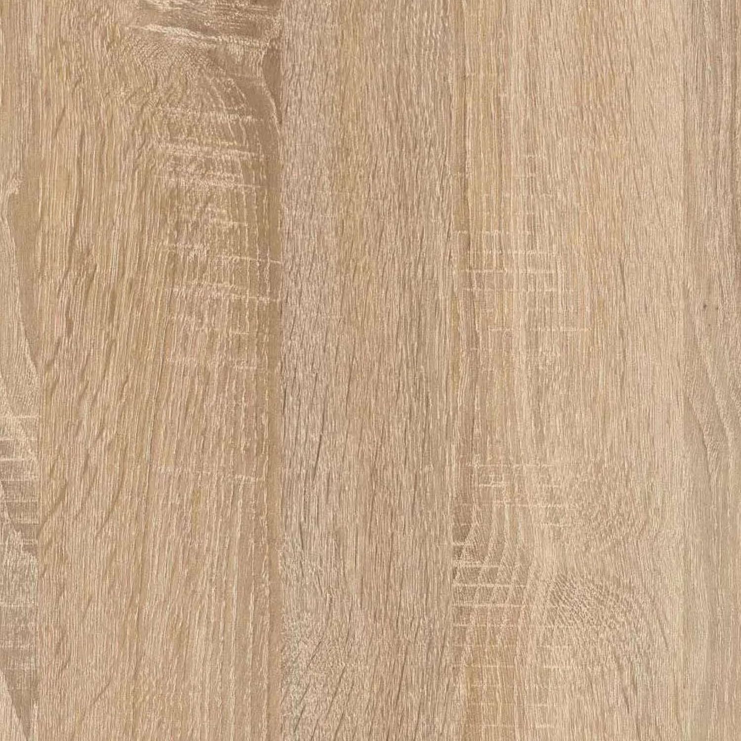 Habitdesign Armoire penderie 3 portes et 3 tiroirs, 121 x 180 x 52 cm (H x l x P) Couleur chêne canadien et Blanc « Artik »