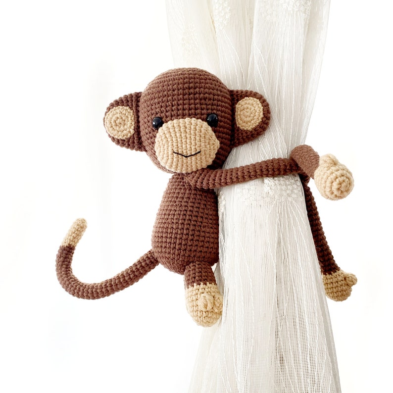 Embrasse de rideau animaux jungle amigurumi déco intérieure